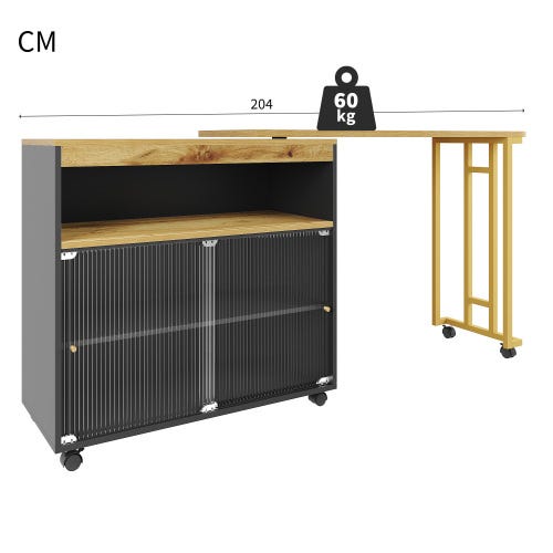 Table de bar extensible avec rangement – Table de bistrot moderne avec ...