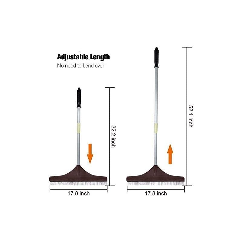 Brosse à Gazon Artificiel Extensible 0,68 à 1,22 m| Brosse à gazon synthétique avec manche réglable 0,68/1,22 m | Pelouse et tap - 6