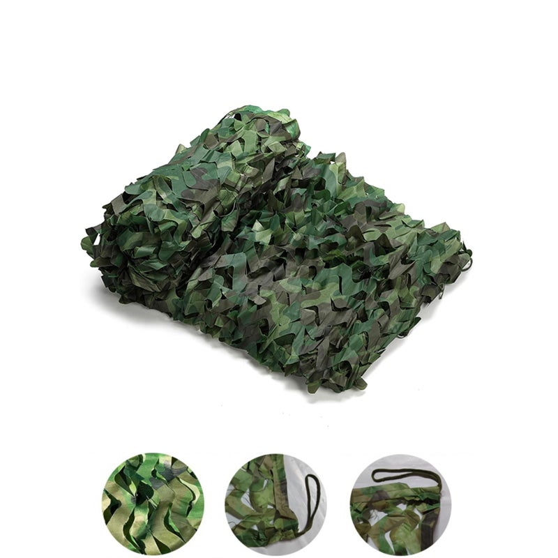 Siatka maskująca do użytku zewnętrznego, siatka chroniąca przed słońcem, 2 x 4 metry, kamuflaż dżunglowy