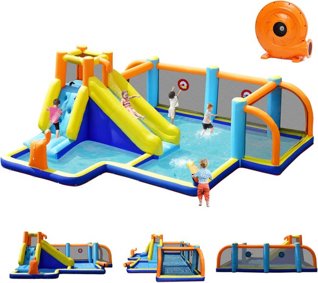 Trampolín inflable, Inchable Infantil Interior Exterior, Cosido de ...