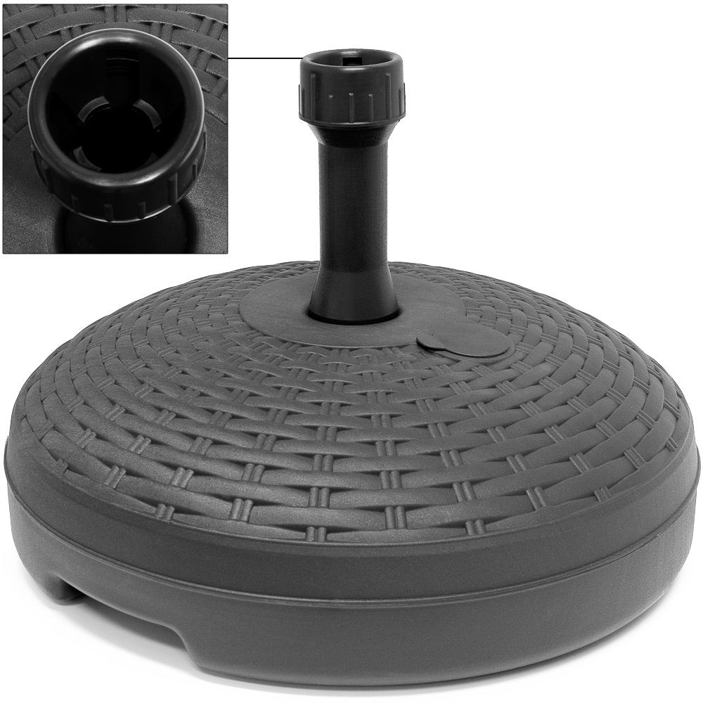 Base parasol 20 litros negro ø 46x15cm ipae pro garden - 4