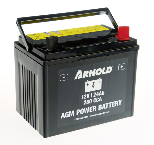 Batteria Per Trattorino Tagliaerba Green 12V 30Ah 300A - Modello U1R, Dimensioni 196x127x159 Mm, Senza Manutenzione