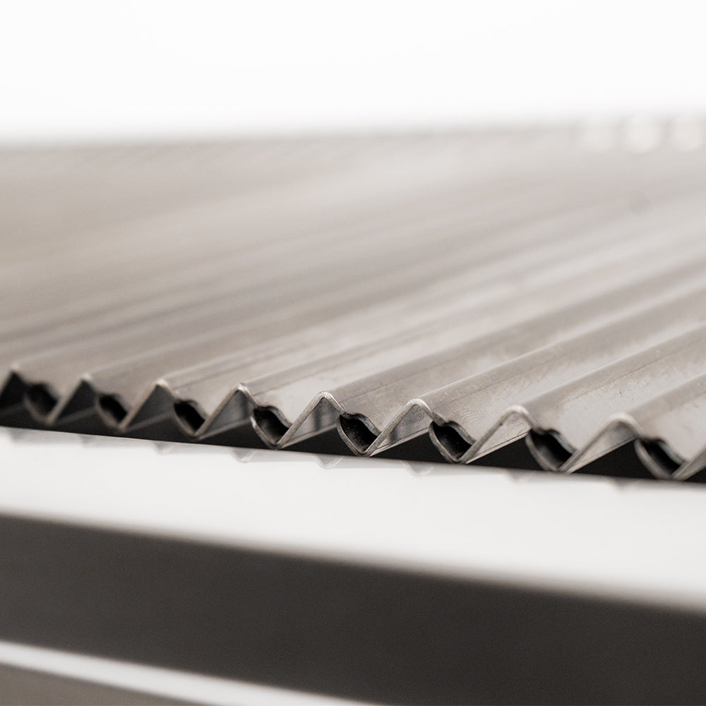 Romux® Barbecue Industriale a Gas con Pietra Lavica 100 cm da Banco con Alta Potenza Termica 34.500 W e Griglia Regolabile su 3 Altezze | Butano - 9