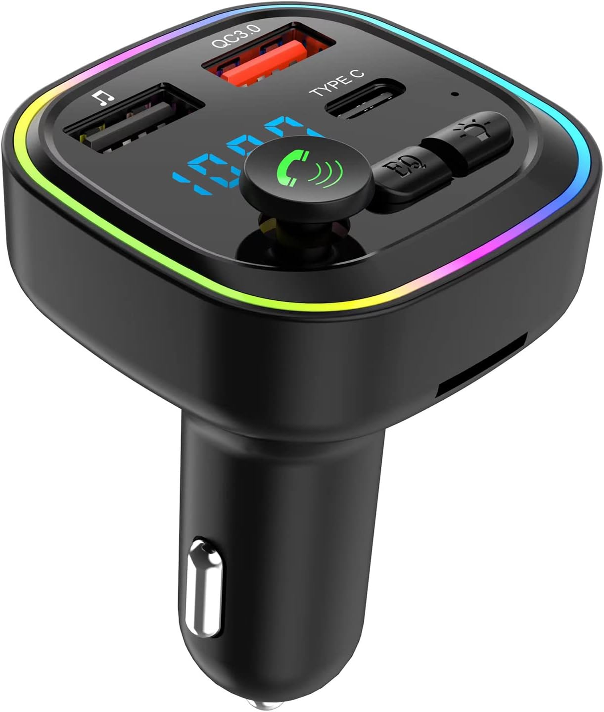 Transmetteur FM Bluetooth Voiture - Charge Rapide PD 20W + USB - Appel Mains Libres + Lecteur MP3