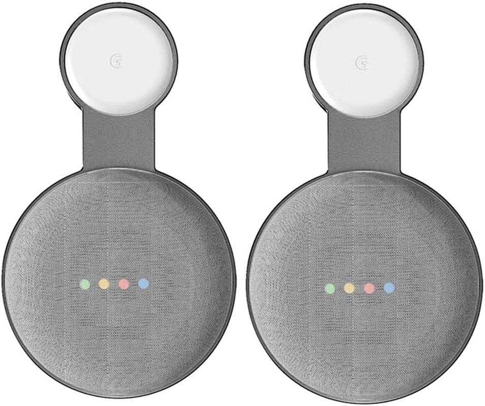 Uchwyt ścienny 2-drożny do głośnika Google NestMini, domowego asystenta głosowego, możliwość ukrycia kabli, czarny