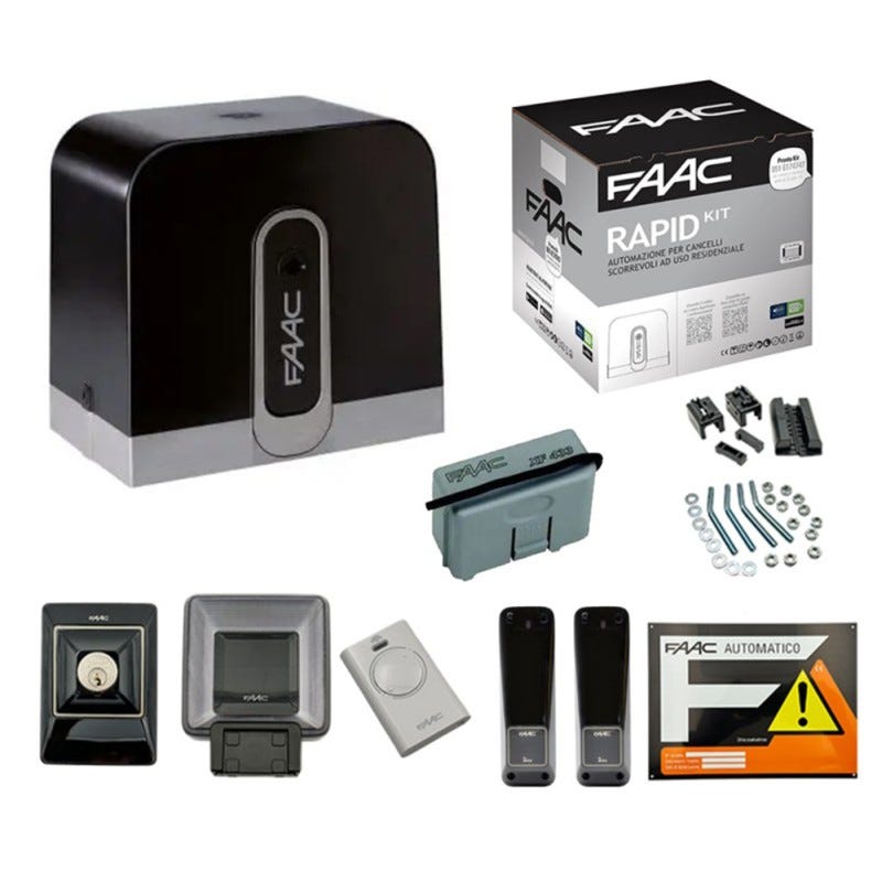 Faac Kit Faac kit motorisation rapid (ex cyclo) 24v dc 800 kg safe&green 105083 ...
