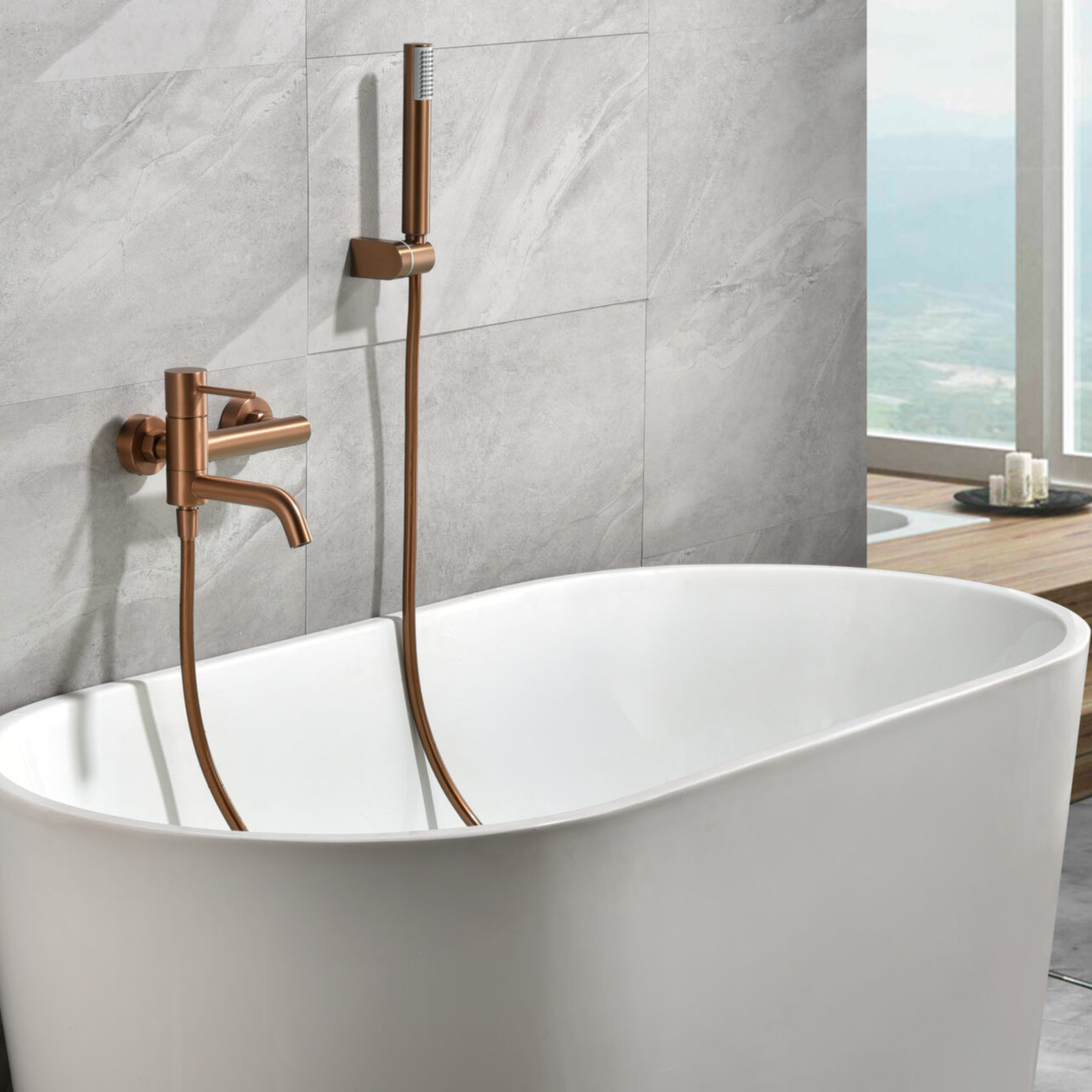 IMEX Grifo Monomando Ducha con Alcachofa y Flexo Grifo