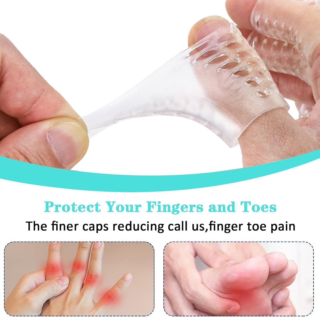 12 protectores de dedos de gel de silicona para protección de dedos - 4