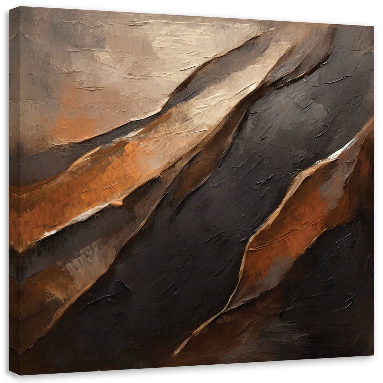 Obraz, Abstrakcja tekstura brązowa 3D 50x50