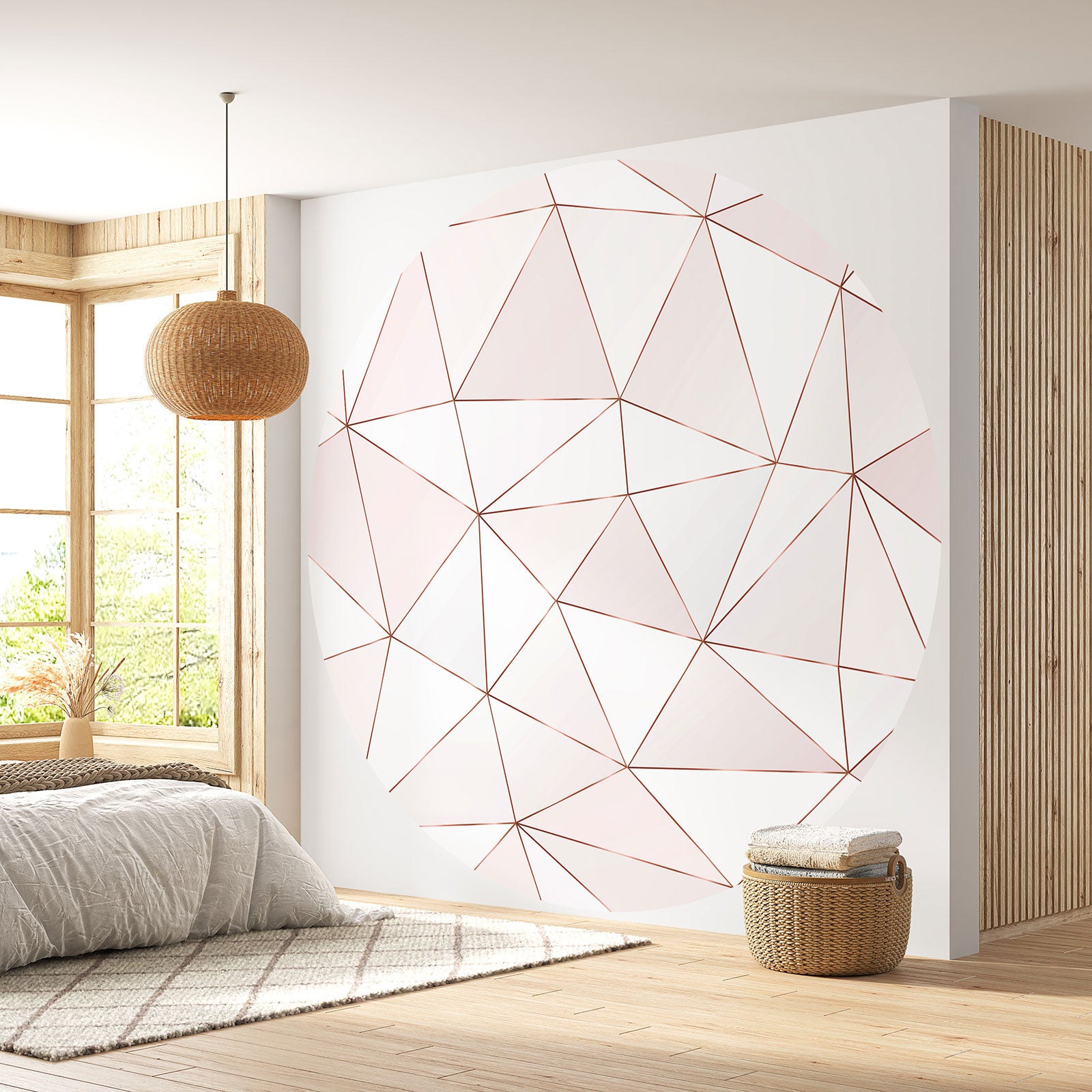 Élégance Moderne avec Papier Peint Mural Cercle Géométrique
