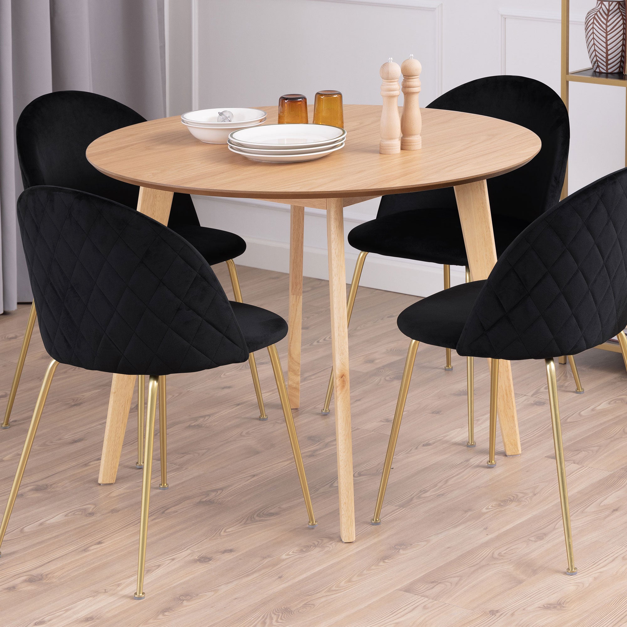 Roxby stół do jadalni Ø105cm dekor dąb.