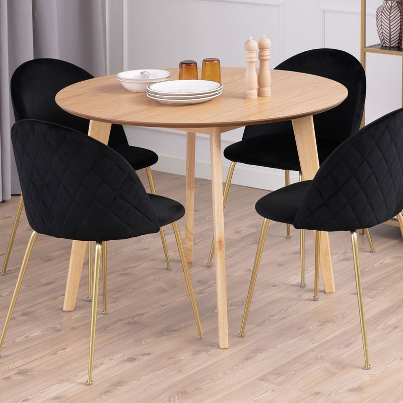 Roxby stół do jadalni Ø105cm dekor dąb.