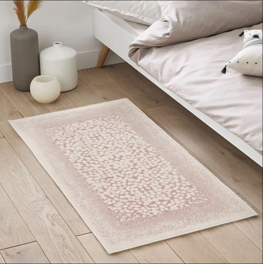 Tapete De Banho 60x100 Cm Vintage Sala Tapete De Cabeceira Macio Algodão Absorvente Antiderrapante Rosa - 2