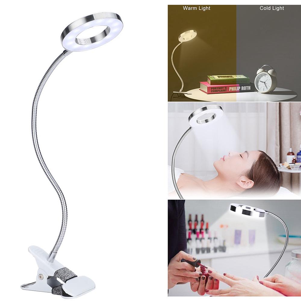 Lampa stołowa z klipsem Lampa stołowa USB Ochrona oczu Elastyczna i składana lampa stołowa LED Lampa stołowa do czytania Tatuaż paznokci Lectu