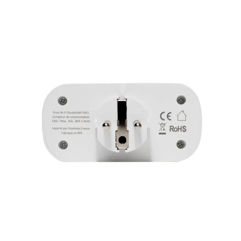 Prise Connectée WiFi Double avec Minuteur et Compteur de consommation - SILAMP - 5