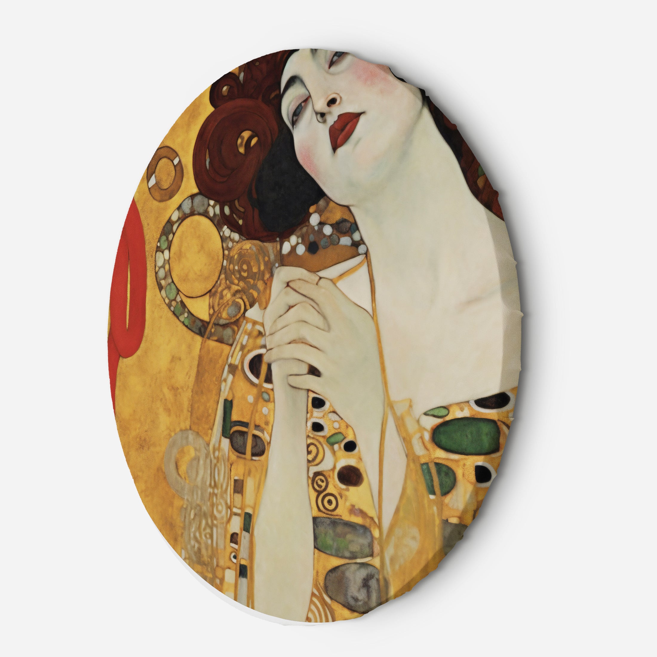 Okrągly obraz, - Piękna kobieta - G. Klimt 60x60
