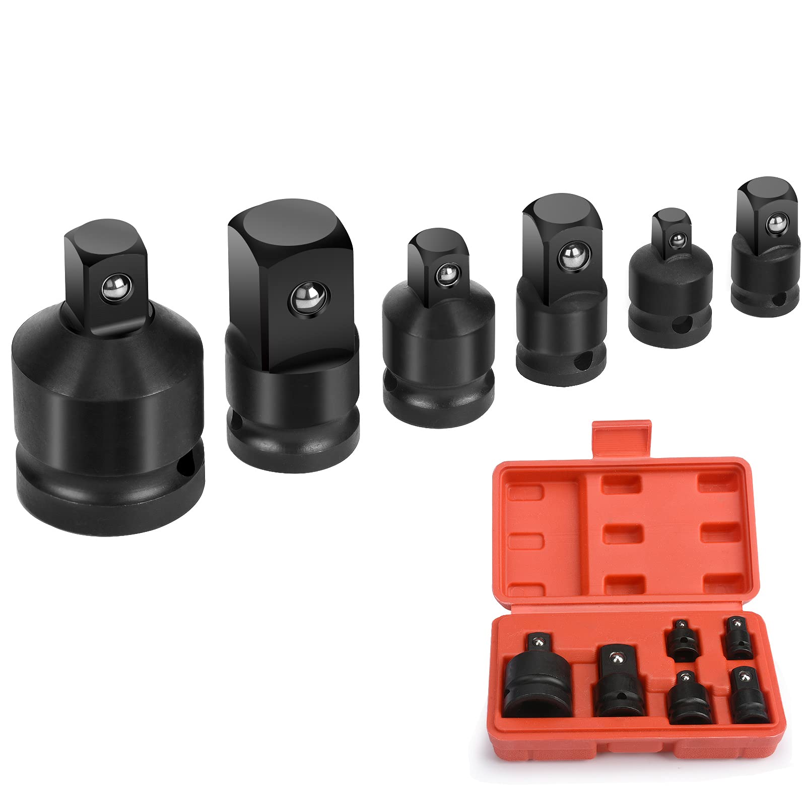Zestaw 6 adapterów do kluczy nasadowych reduktorów do konwertera nasadek 1/4", 3/8", 1/2", 3/4"