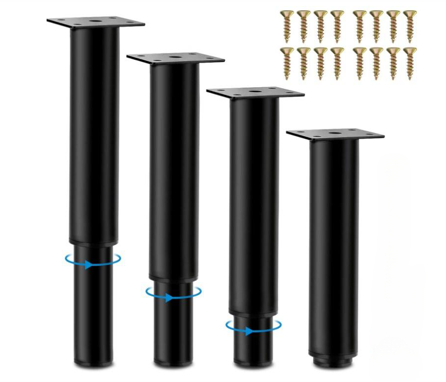 4pcs Pieds de Meubles Réglables,Pied de Table Reglable(18-33cm),Pied de