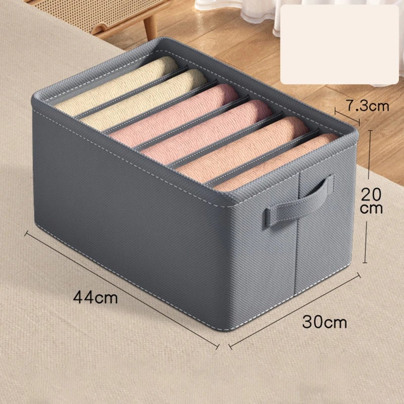 Set 7 Contenitori Portaoggetti In Plastica Con Coperchio E Maniglia - Grigio 5XL + 2L - Impilabili - 3