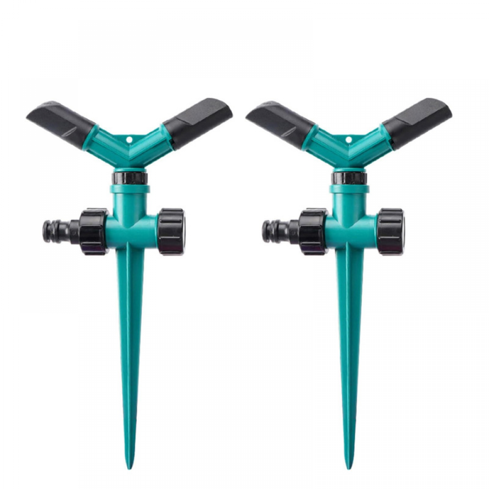 Automatyczny zraszacz obrotowy do trawników, ogrodów i grządek warzywnych, seria zraszaczy, zraszacz igłowy ogrodowy, 2 sztuki