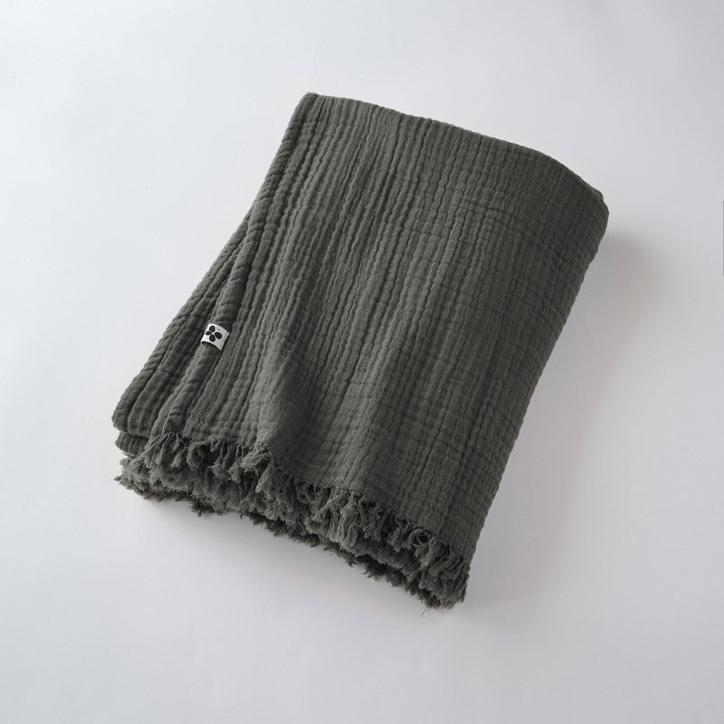 Plaid à franges 