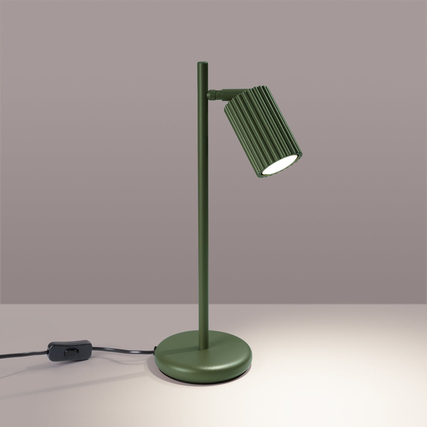 Lampa biurkowa GLOOW zielona oliwka LED 3000K - 14.5x19.5x43cm Sollux