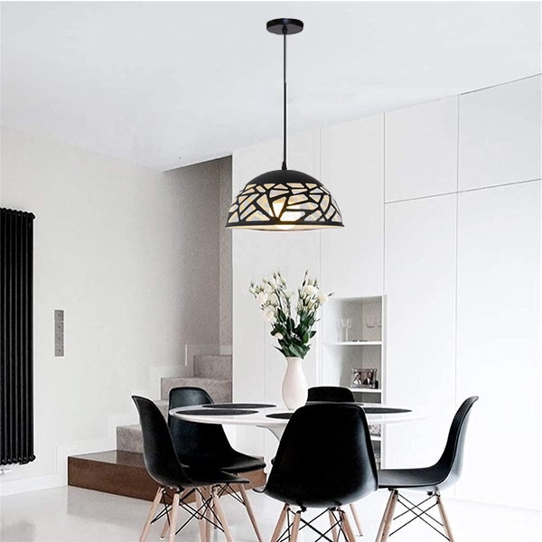 Lampa wisząca LED E27 – żyrandol w stylu retro industrialnym z kutego żelaza, ciepłe światło,regulowana wysokość 1,2 m, do sypialni, jadalni lub baru - 4