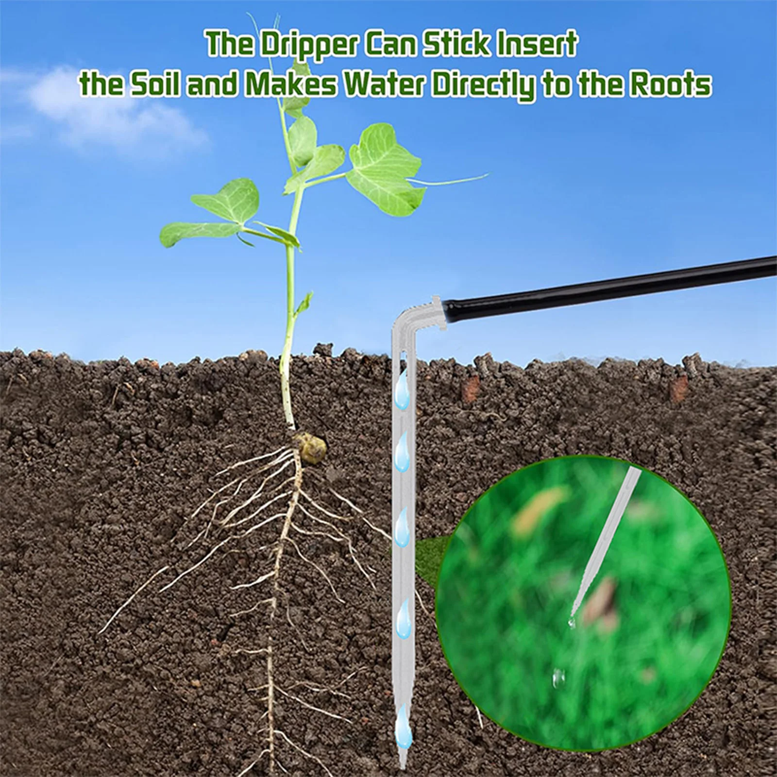 Système d'irrigation goutte à goutte solaire automatique, kit d'arrosage automatique pour 15 pots, kit d'irrigation goutte à goutte avec minuterie - 8