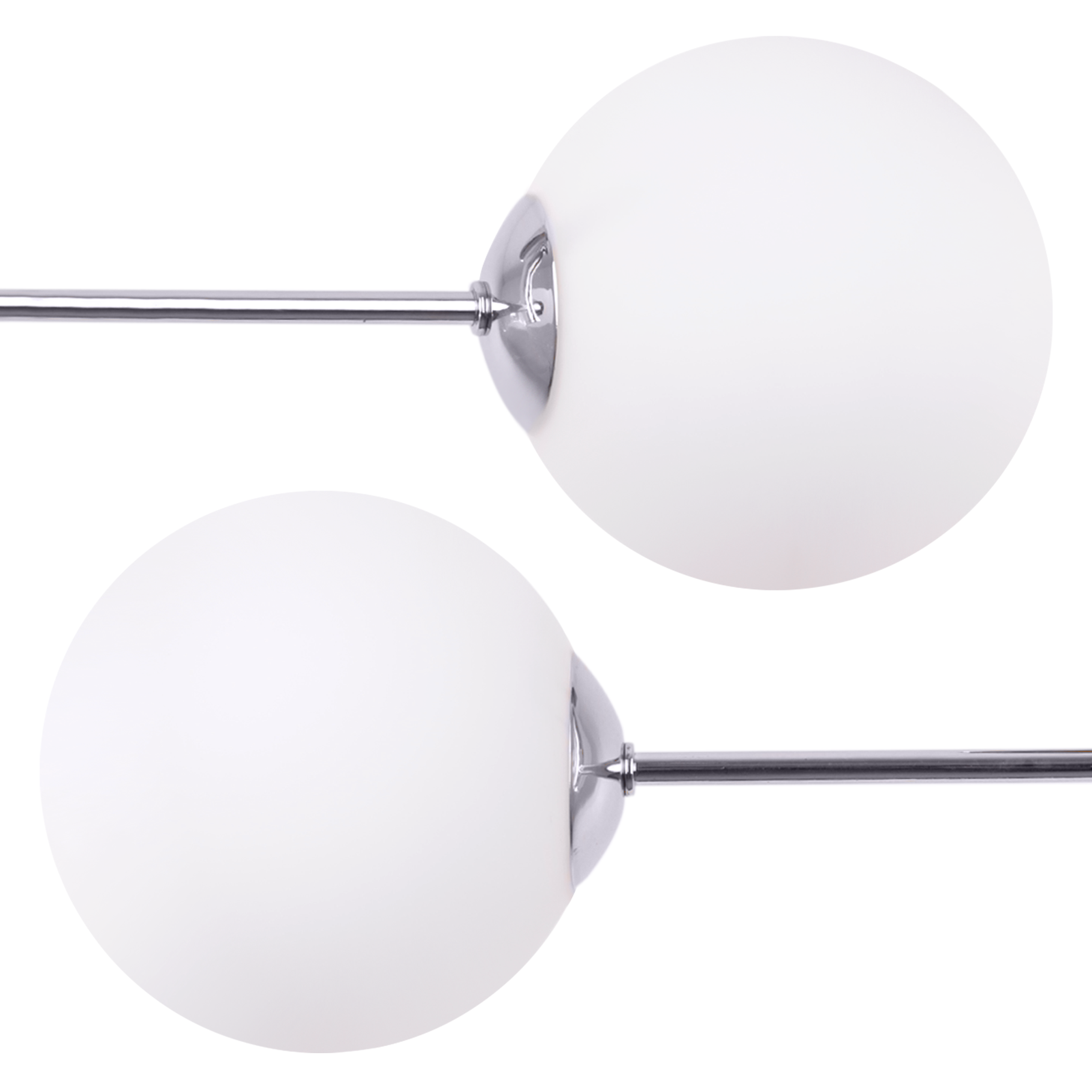 Lampa sufitowa wisząca Vicenza modern 2xE27 abażur kula biała/srebrna Light Home LH - 5