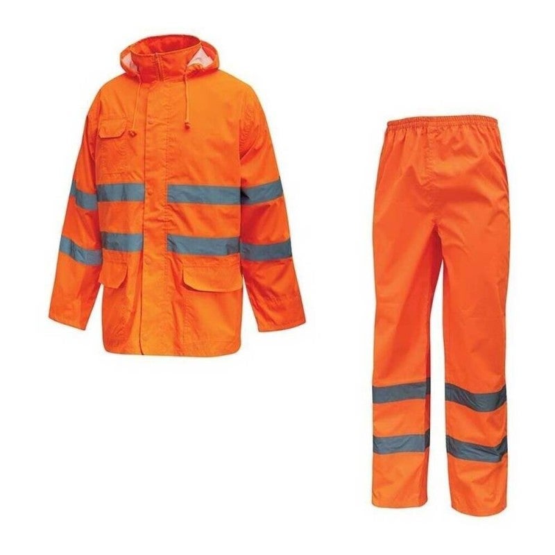 U-Power - Ensemble de pluie haut et bas orange haute visibilité COVER - Orange - 4XL - 4