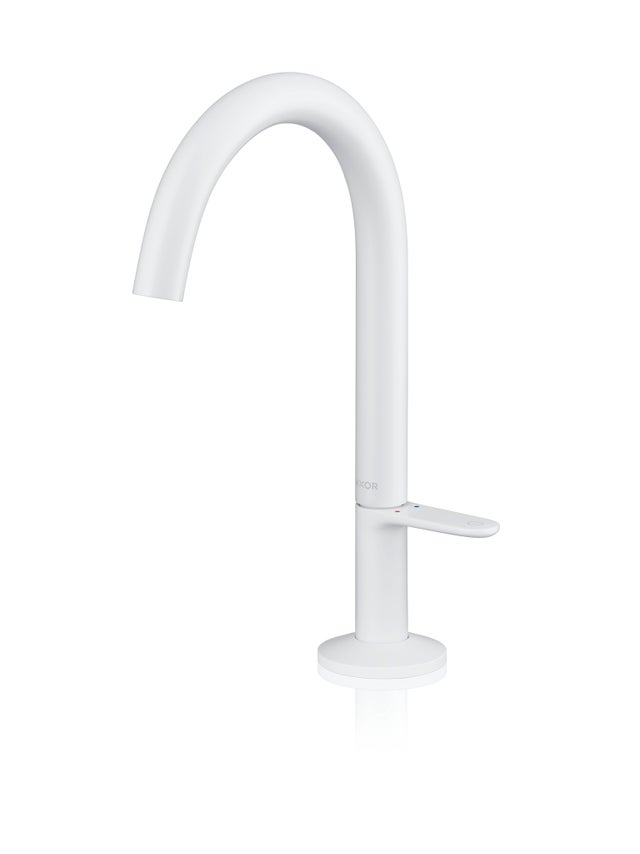 hansgrohe AXOR One robinetterie de lavabo Select 170 avec vidage PUSH-Open, saillie 140mm, 48020700, Farbe: blanc mat