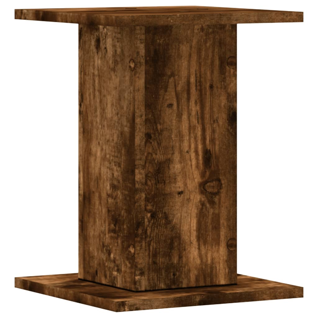 Supports pour plantes 2 pièces chêne fumé panneau de bois - 6