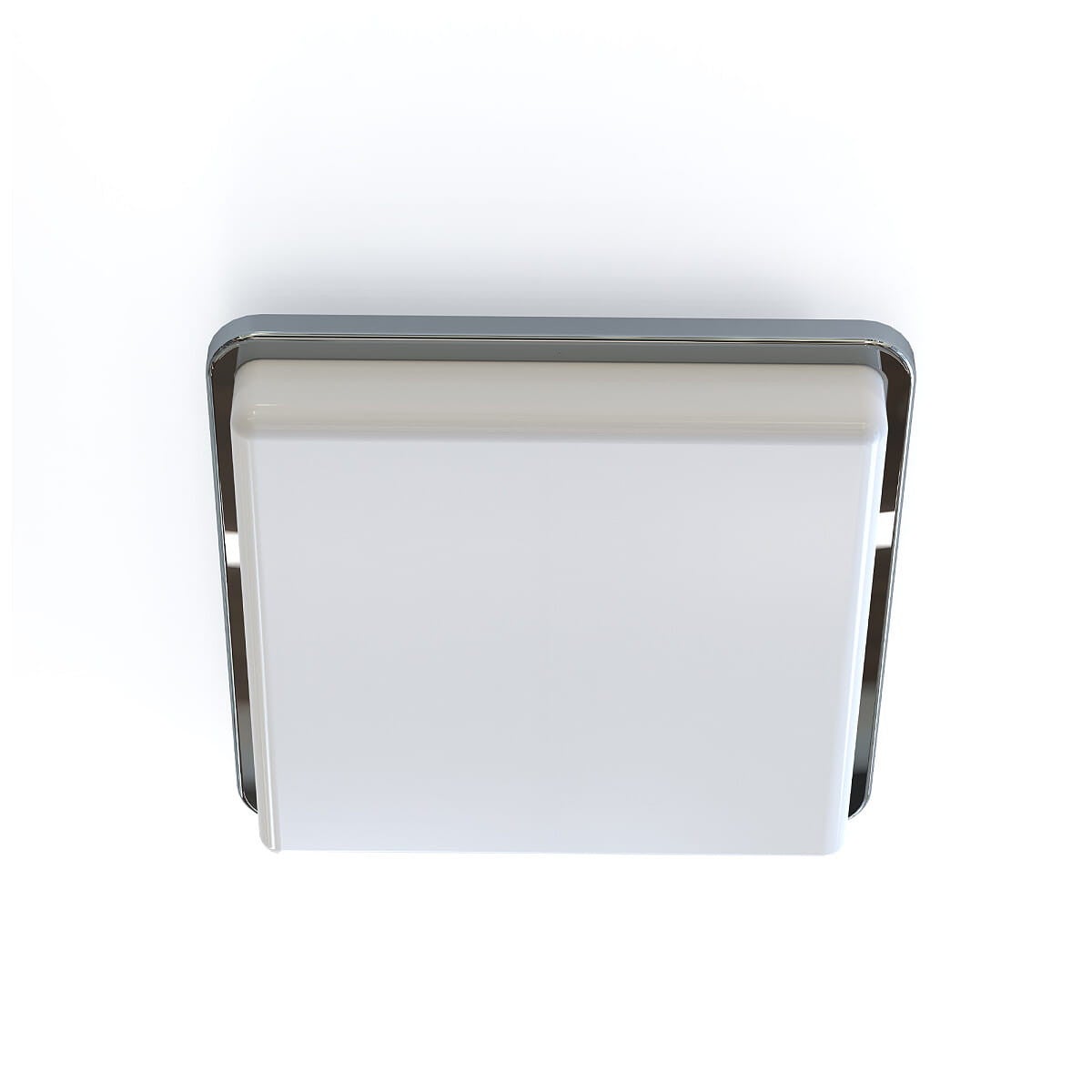 Plafon Tahoe kwadratowy chromowany biały 1xE27x15W wym: 7 x 25 cm IP44 tworzywo sztuczne Nowodvorski Lighting