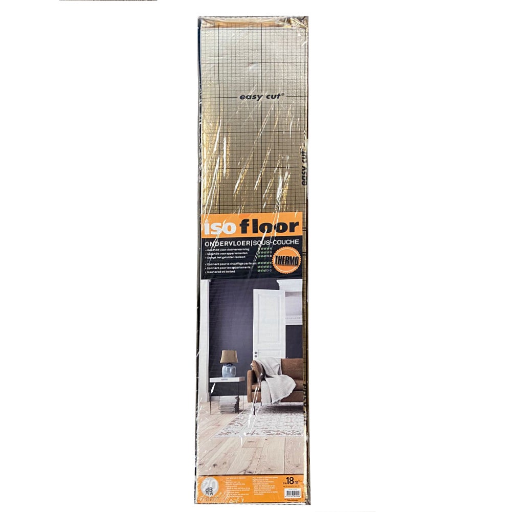 Souscouche parquet ISOFLOOR film alu ép 1.6 mm acoustique 18 m2 15m x 1.2m - 2