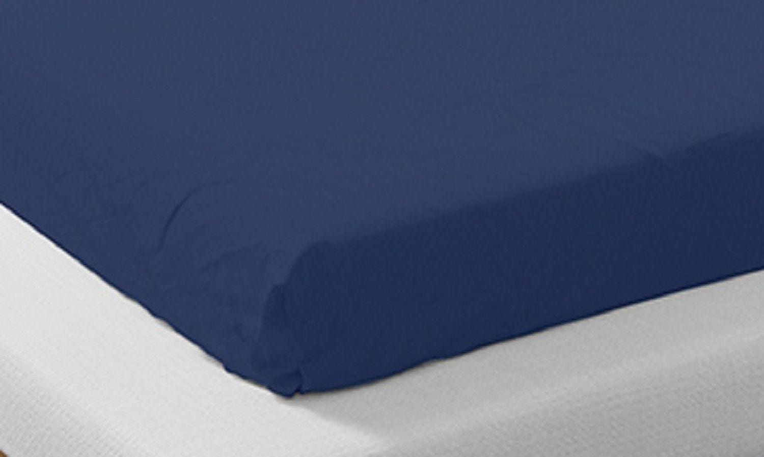 Drap Housse coton Biologique Bleu marine - 140x200cm | Leroy Merlin Drap Housse coton Biologique Bleu marine - 140x200cm | Leroy Merlin