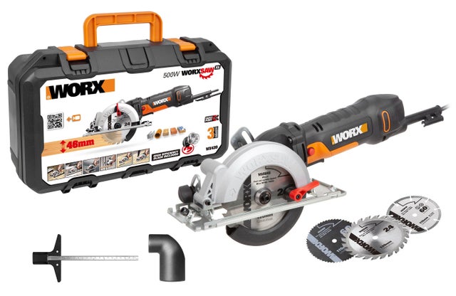Ręczna minipilarka tarczowa WORX WX439, moc 500 W, ø 120 mm