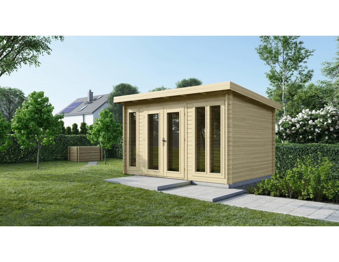 Domek ogrodowy ALTANKA 12 m2 - 4x3 m - 34 mm, drewniany, DOM652, 1 szt.