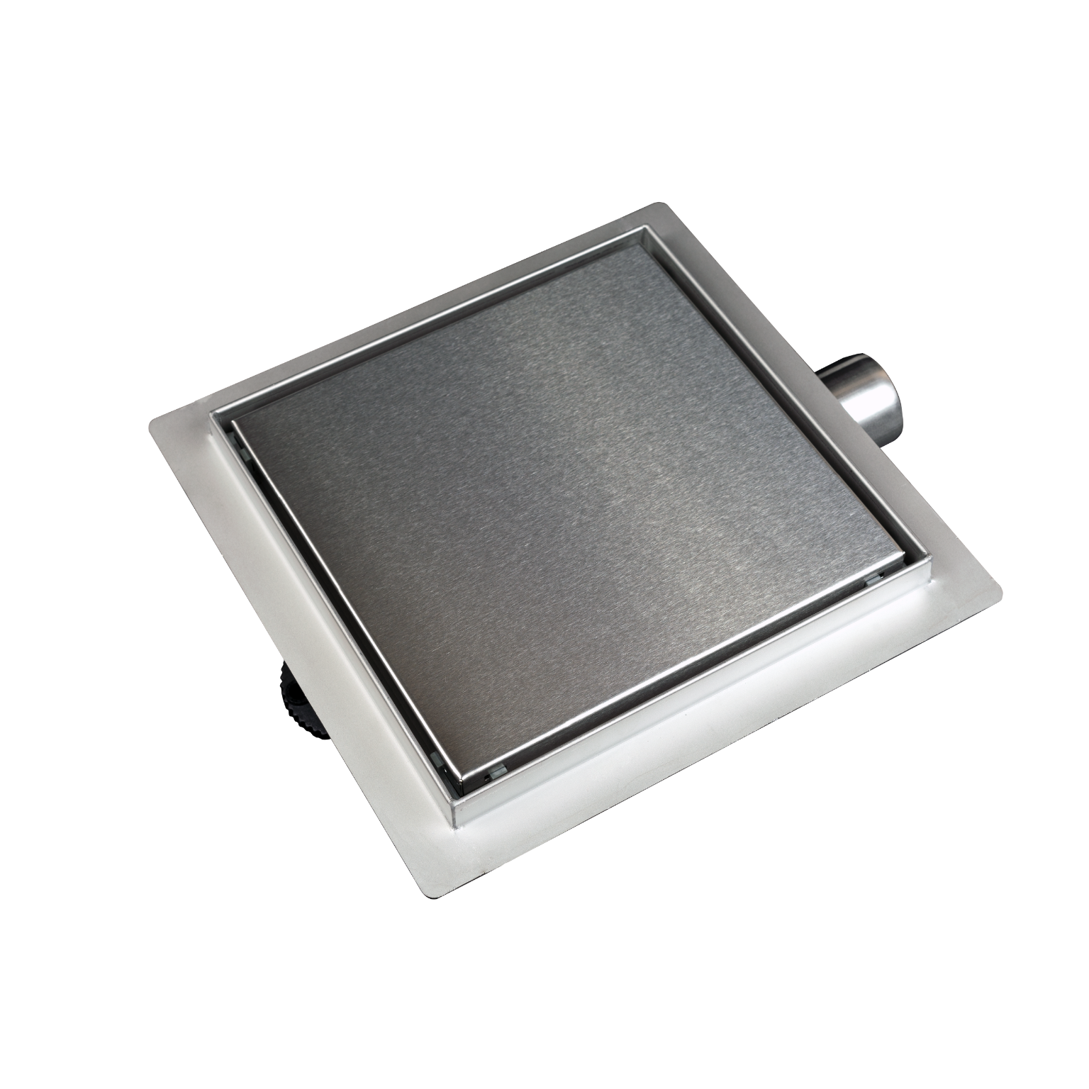 BALNEO - Odpływ liniowy 15x15 cm 2w1 kwadratowy - Odpływ prysznicowy 15x15cm z syfonem SQ-Drain - Liniowy odpływ ze stali nierdzewnej AISI 304 chrom