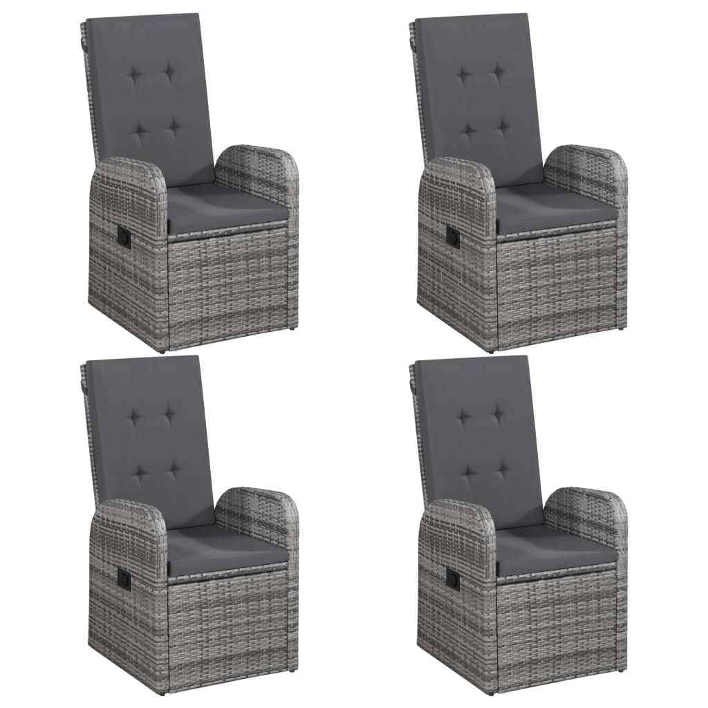 Set da pranzo da giardino mobili da esterno 5 pezzi grigio 02_0013776 - 2