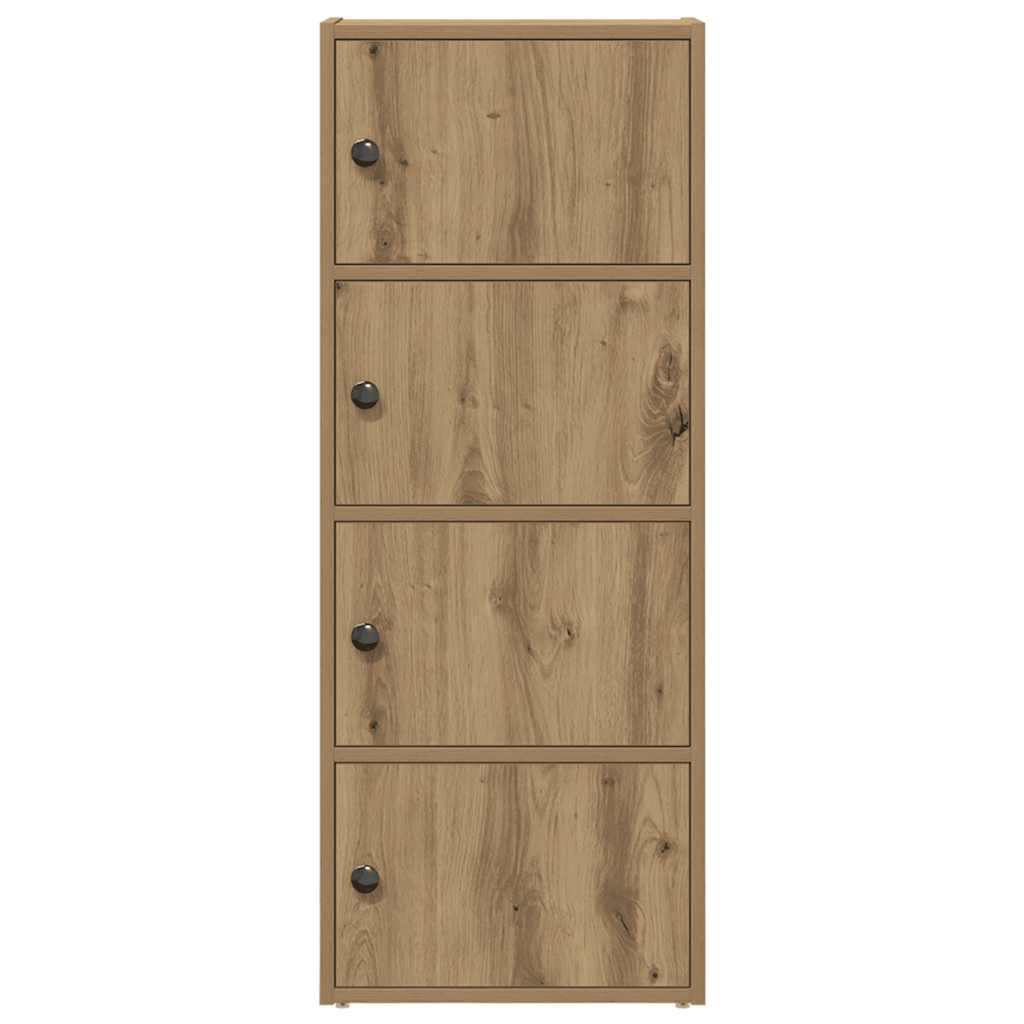 Bibliothèque pour Bureau en Bois Marron H. 102 x l. 40 x P. 24 cm - 4