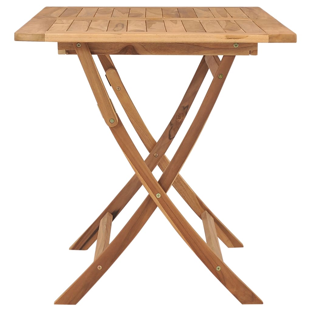 Table à manger de jardin rectangulaire en bois Marron 5 places - 3