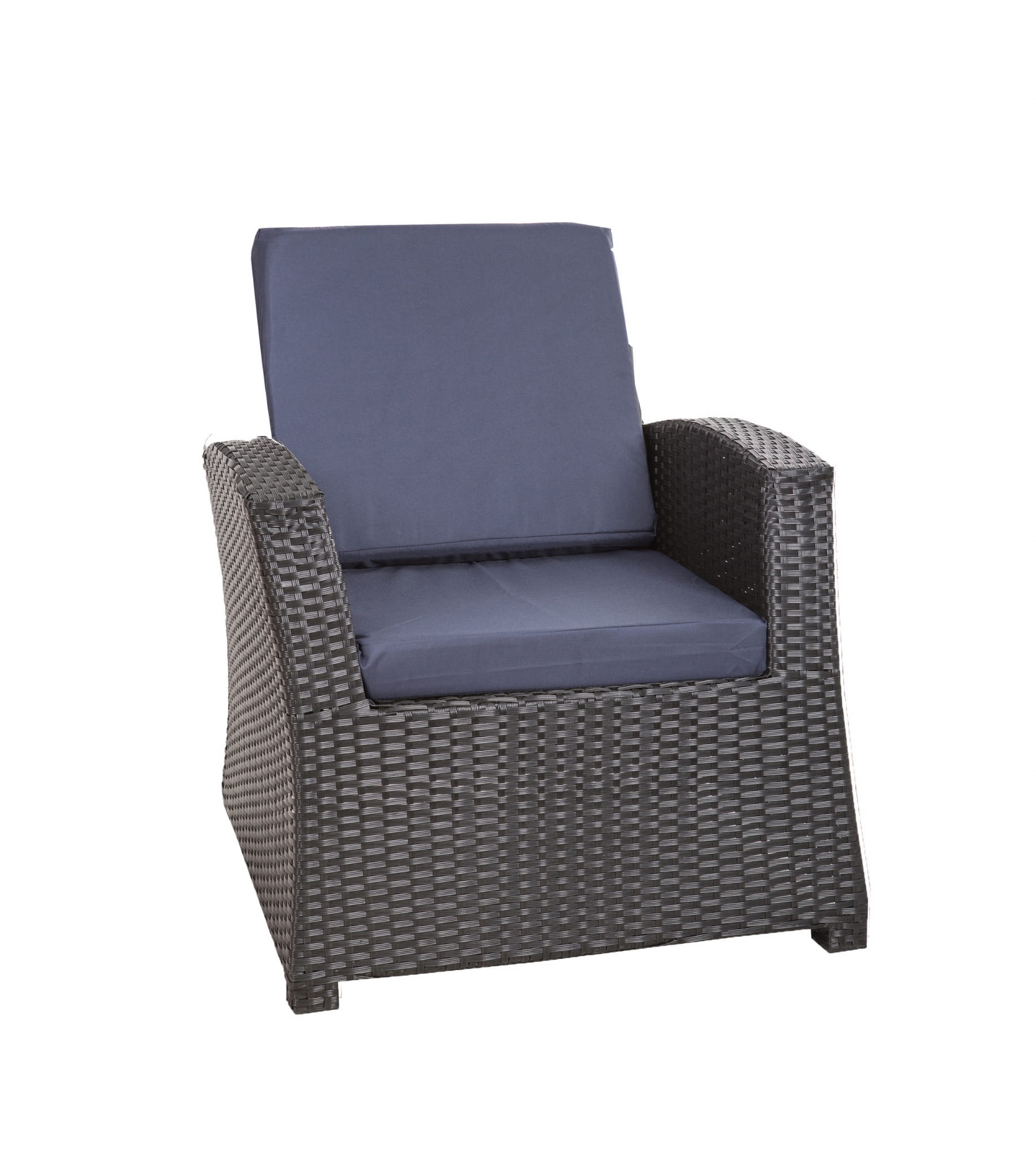 1x Zestaw poduszek na fotel ogrodowy rattanowy 56x52x7 granatowa poduszki na krzesło ogrodowe z oparciem poduszki na fotele technorattanowe na taras