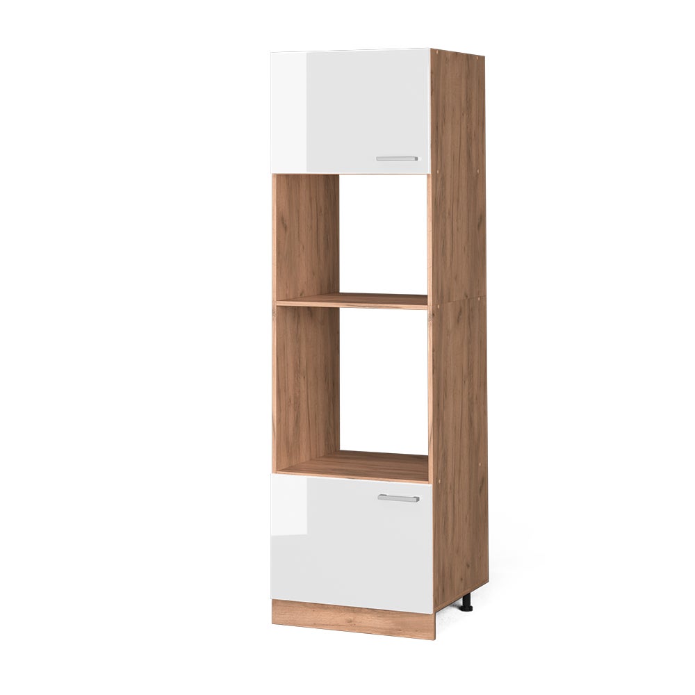 Vicco Szafka do mikrofalówki R-Line, Biały wysoki połysk, 60 cm