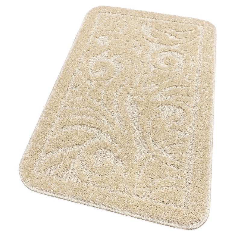 Mata łazienkowa Antypoślizgowy Absorbent 50x80 Cm Barokowy Jednolity Kolor Jasnokremowy