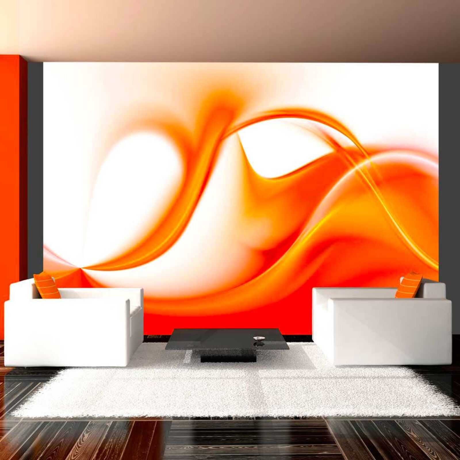 Papier peint rêve orange - 200 x 154 cm | Leroy Merlin