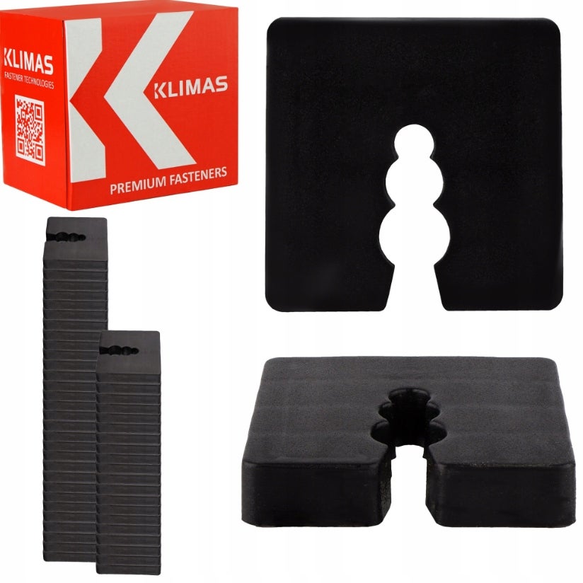 Podkładki dystansowe plastikowe 10 mm 50 szt. do poziomowania Klimas DW