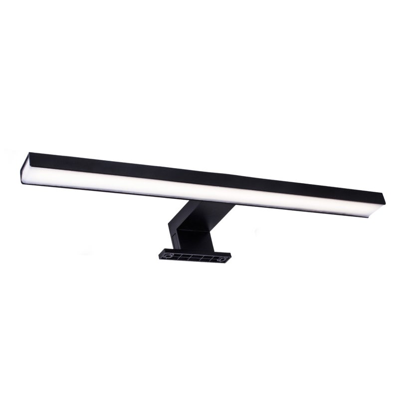 Kinkiet ścienny Samos czarno-biały LED 8W 4000K 900lm nad lustro wym: 4,4 x 40 x 10 cm aluminium IP44 Polux