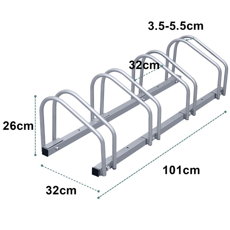 Rastrelliera Portabici In Ferro Zincato 37x37x28 Cm - Modulare, Per Interni Ed Esterni, Supporto Bici