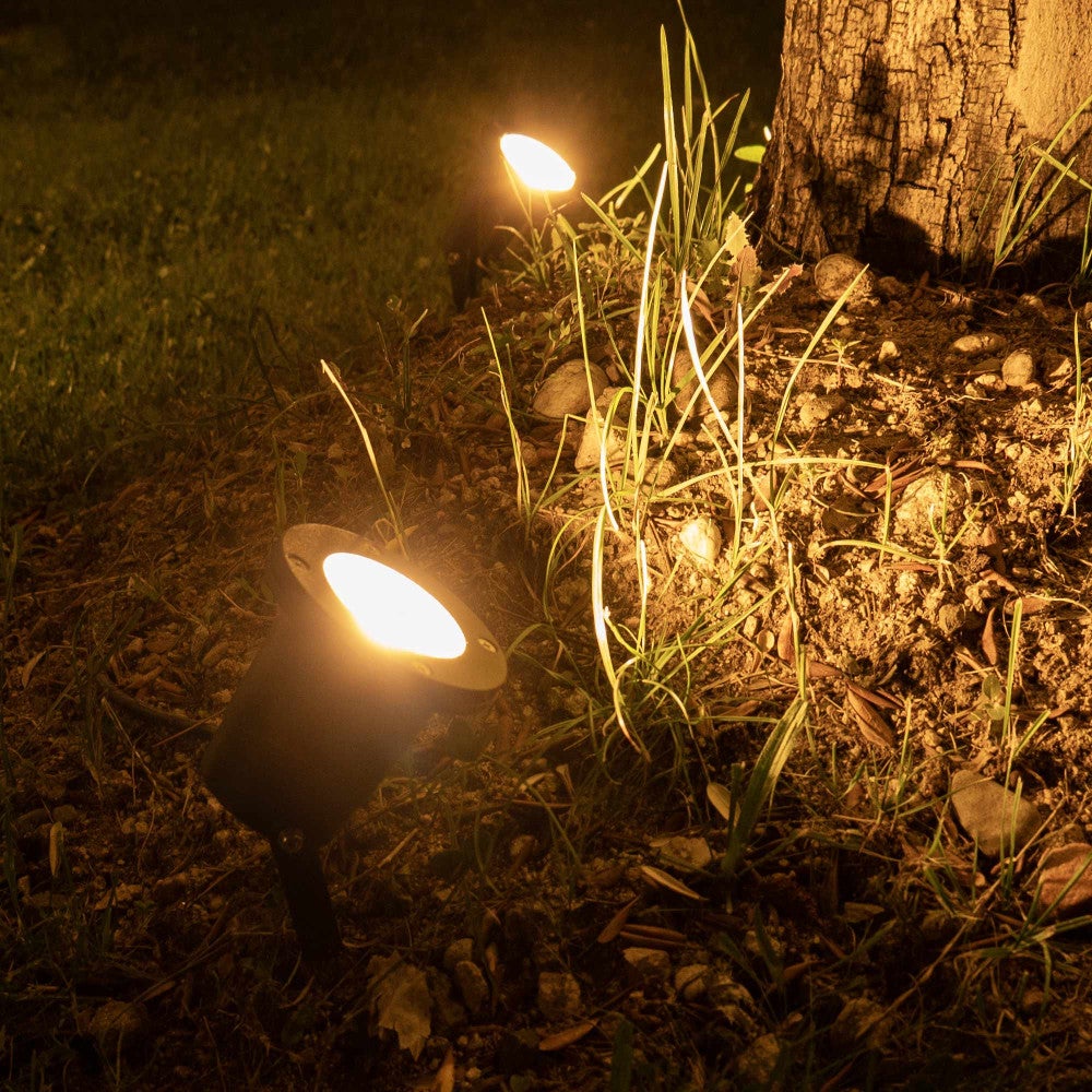 Spots extérieurs avec piquet X6 - Pour Ampoule LED GU10 - Câble 1m50 - Éclairage de Jardin à piquer - Orientable - Étanche IP65 - 4