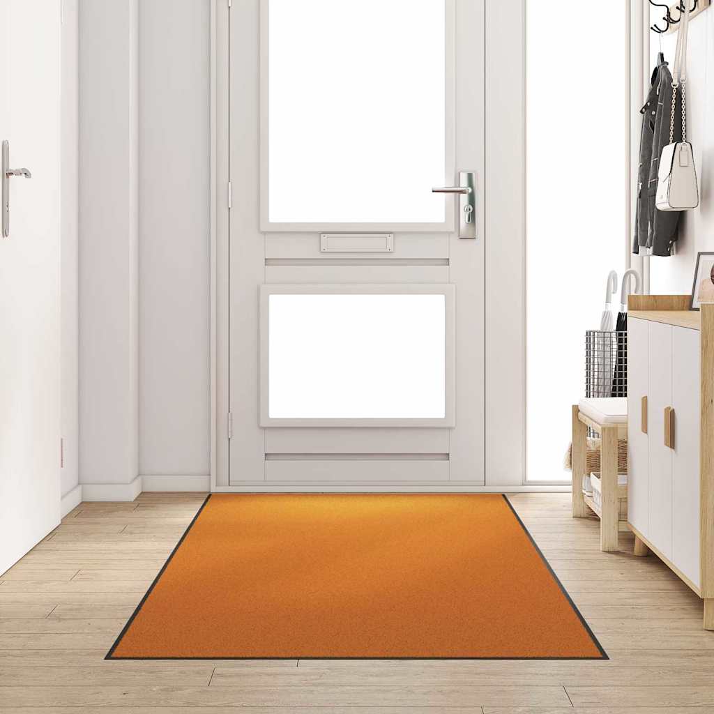 Dywanik wejściowy Pomarańczowy i Czarny 120 x 300 cm vidaXL